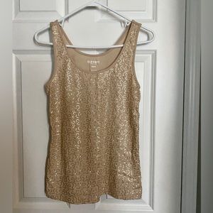 Old Navy champagne sequined tank top